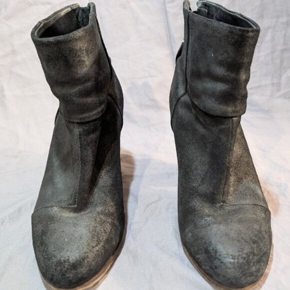 rag & bone Women’s Classic Newbury Granite Ankle Leather Booties Size 37